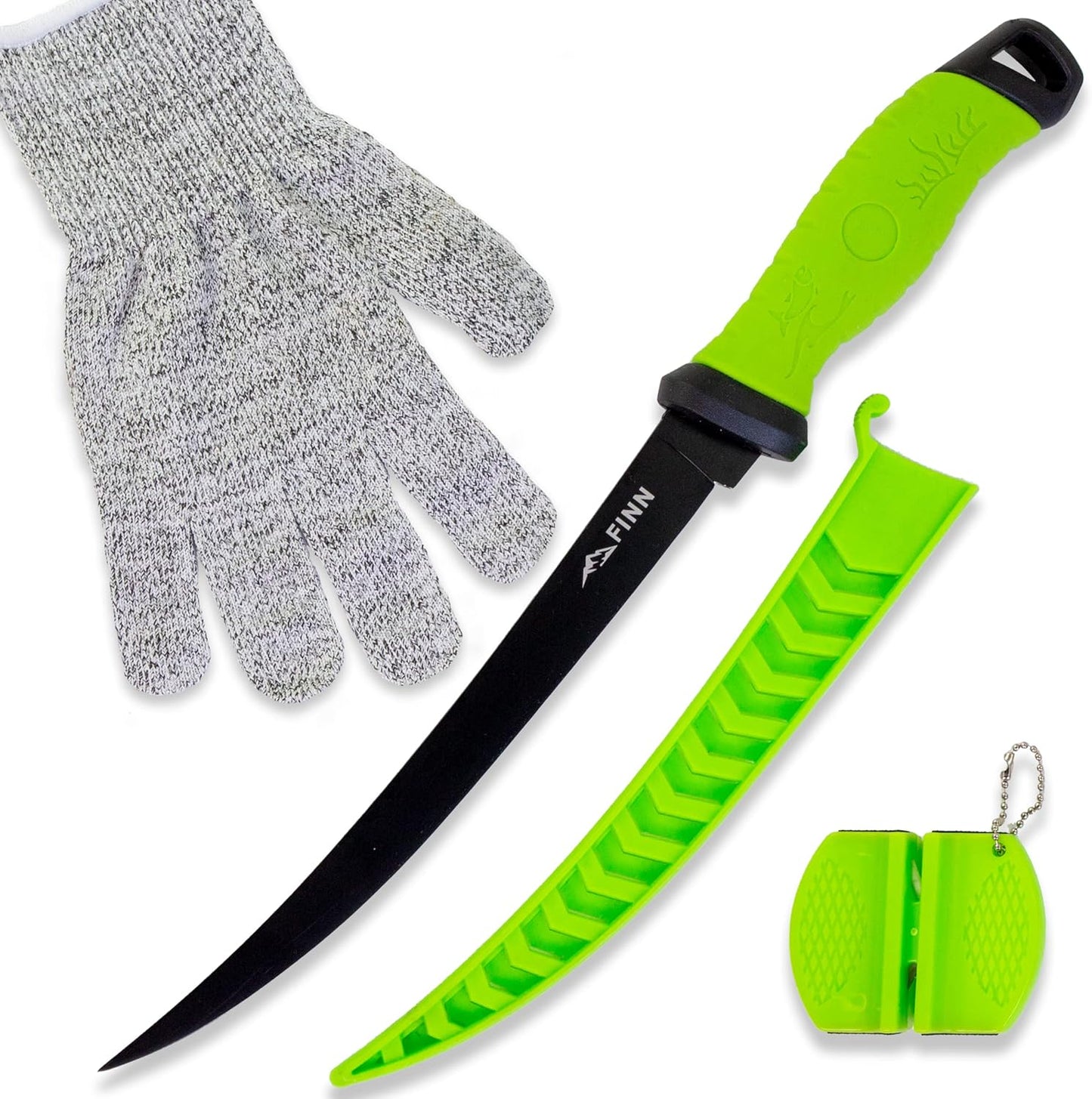 Filetiermesser-Set, grün