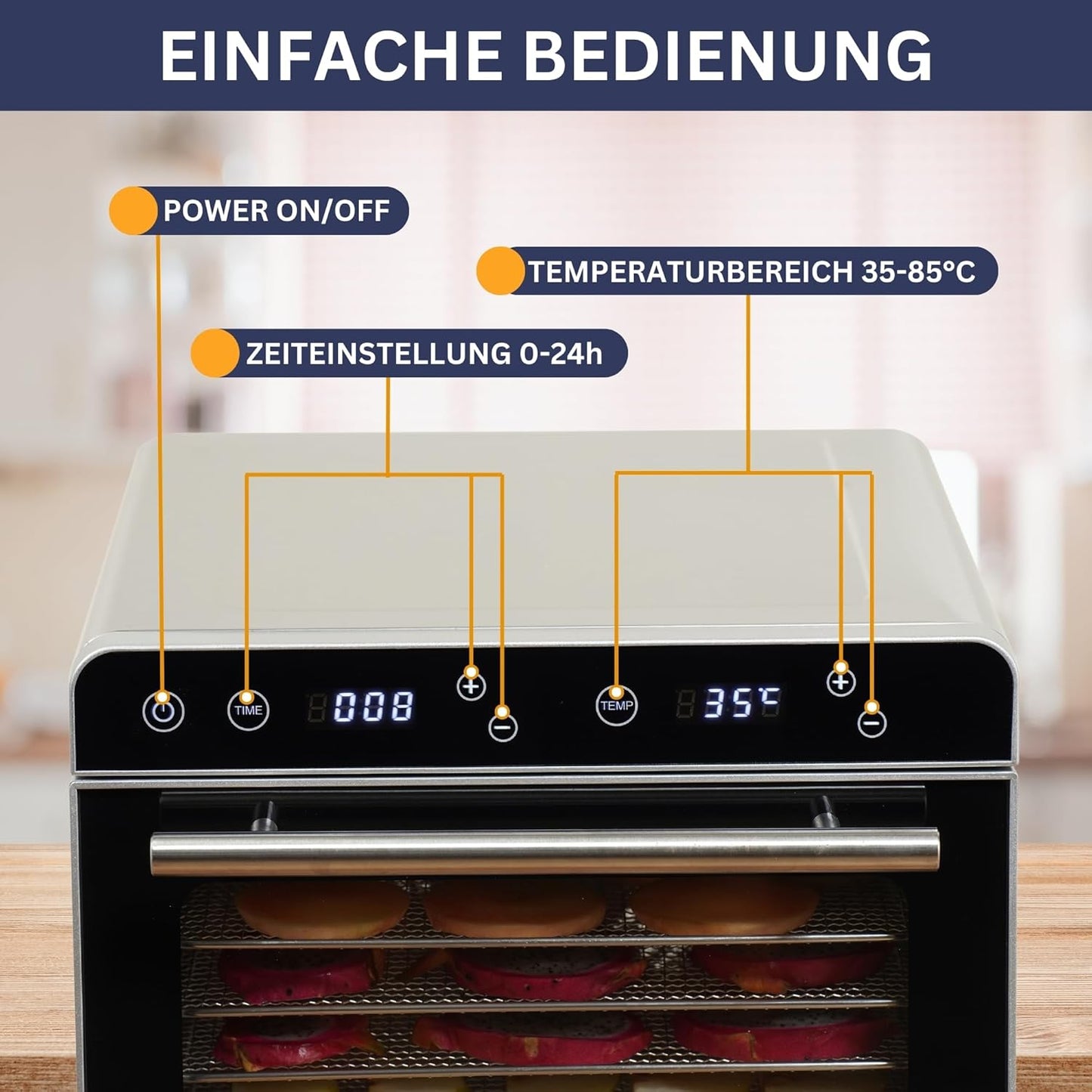 Dörrautomat Silence 700 XXL mit 8 Edelstahlgittern