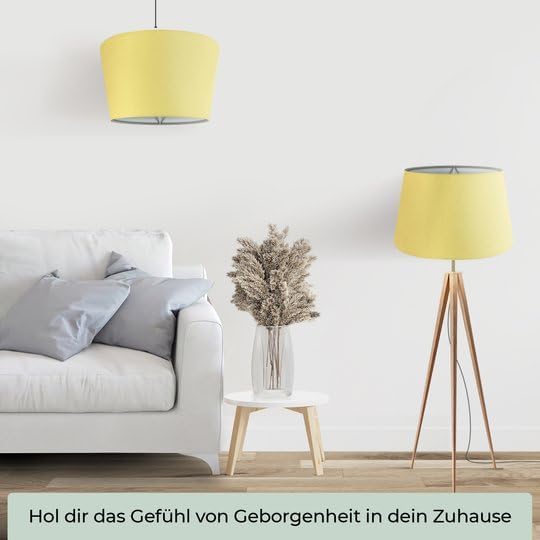 Lampenschirm, 35 cm, Gelb XXL = ØU: 35cm | ØO: 27cm | H: 20cm