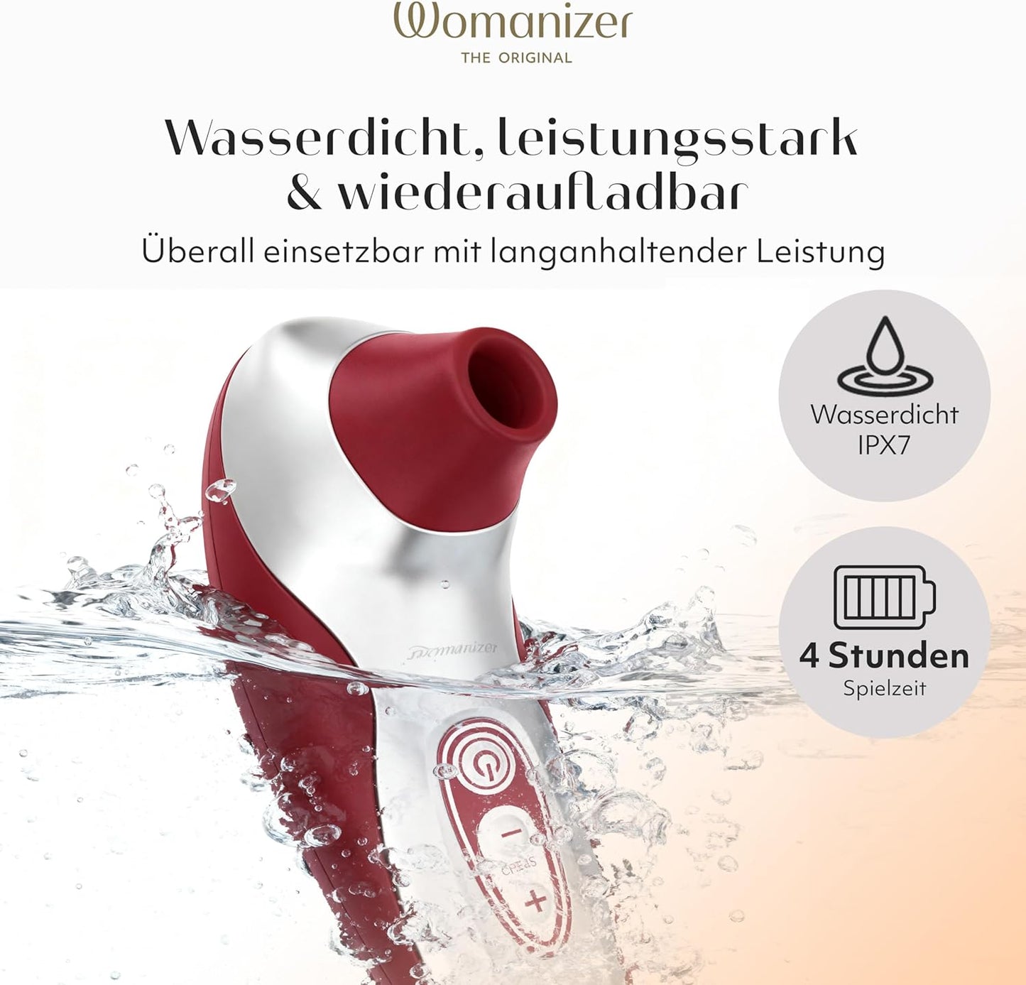 Pro40 Klitorisvibrator mit 6 Intensitätsstufen, Rot