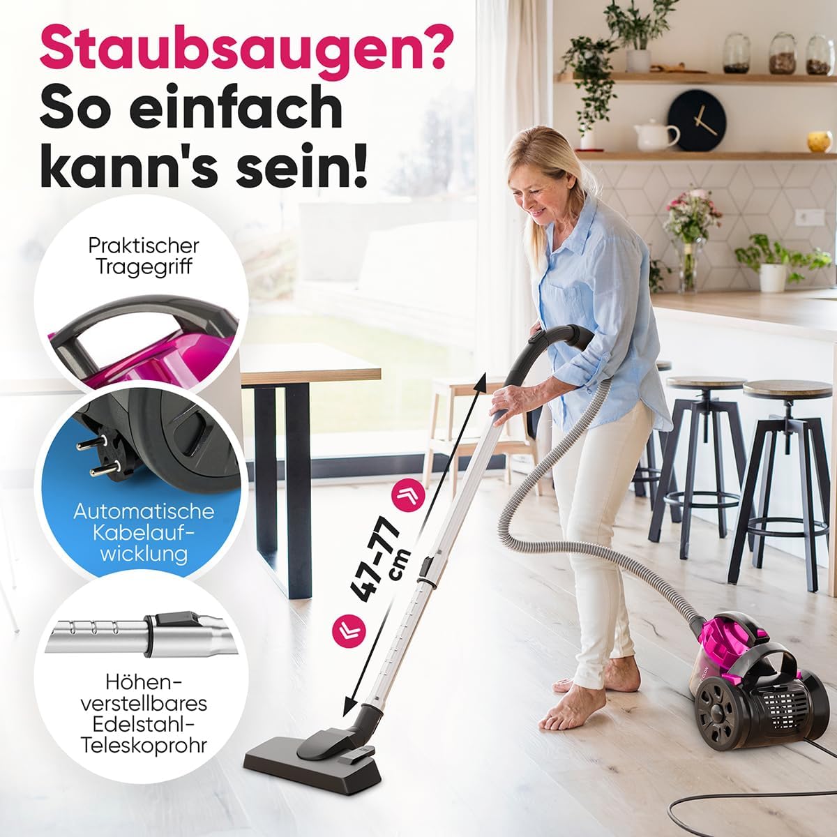 PC-BS3134 Bodenstaubsauger ohne Beutel