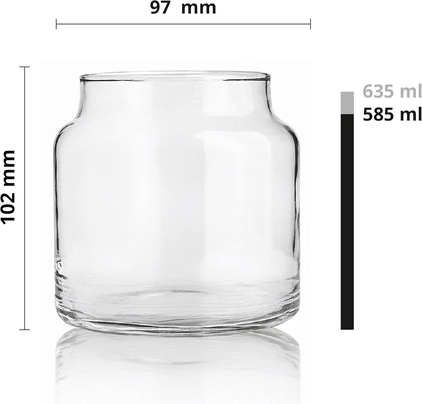 Kerzengläser Set für DIY Kerzenherstellung, 635 ml