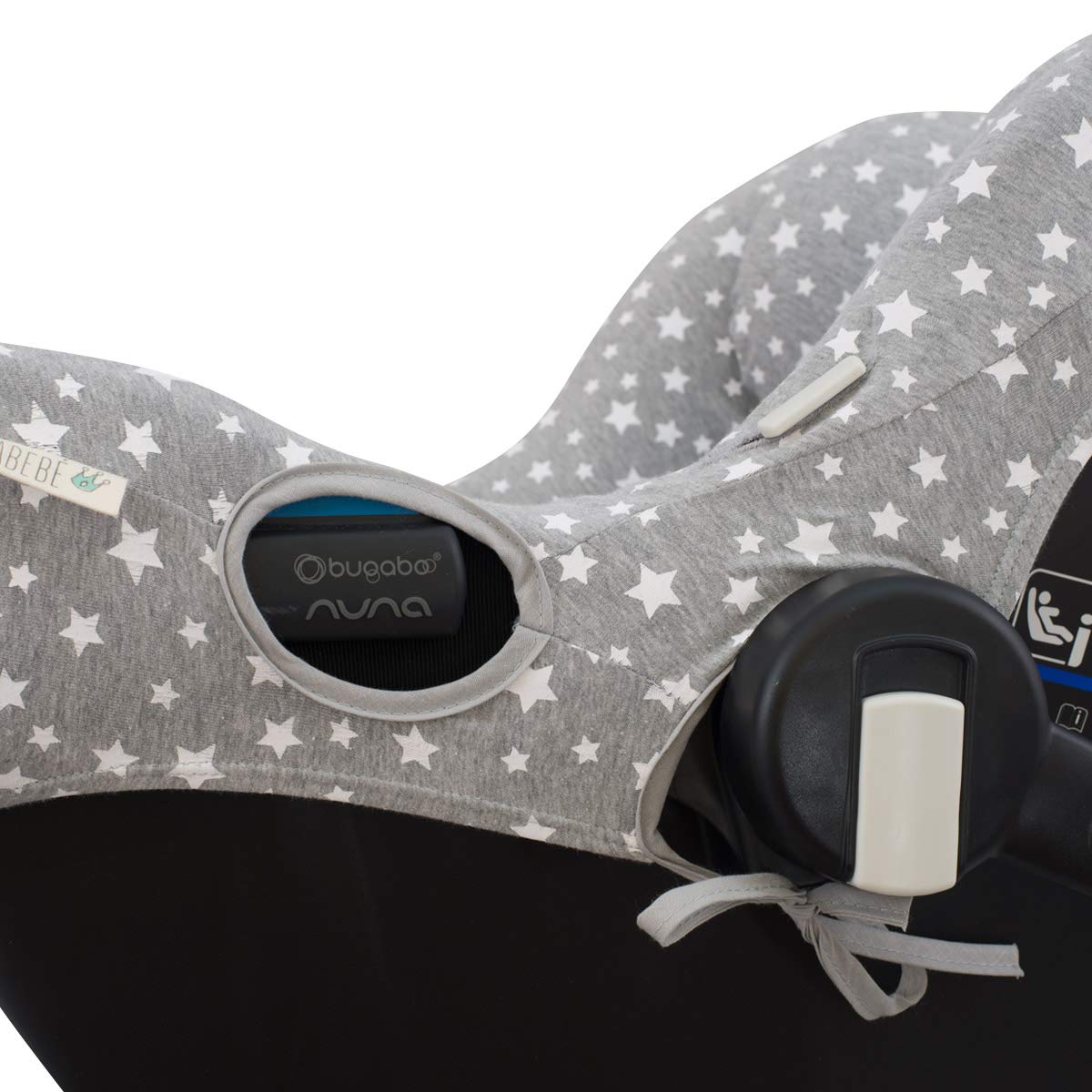 Autositzbezug kompatibel mit Bugaboo Nuna Turtle, White Star