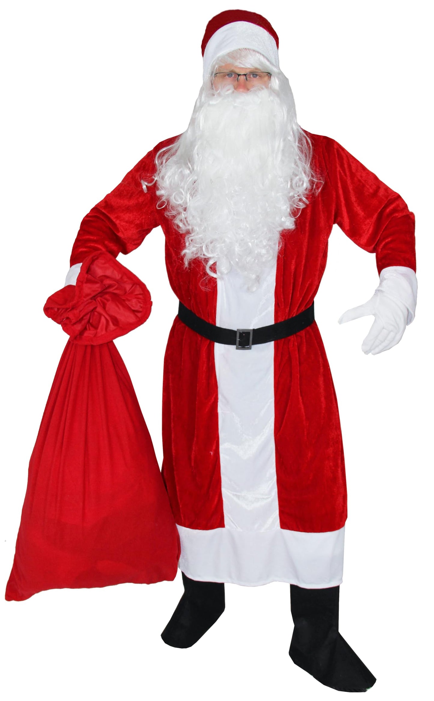 Weihnachtsmann Kostüm-Set, M-L Rot