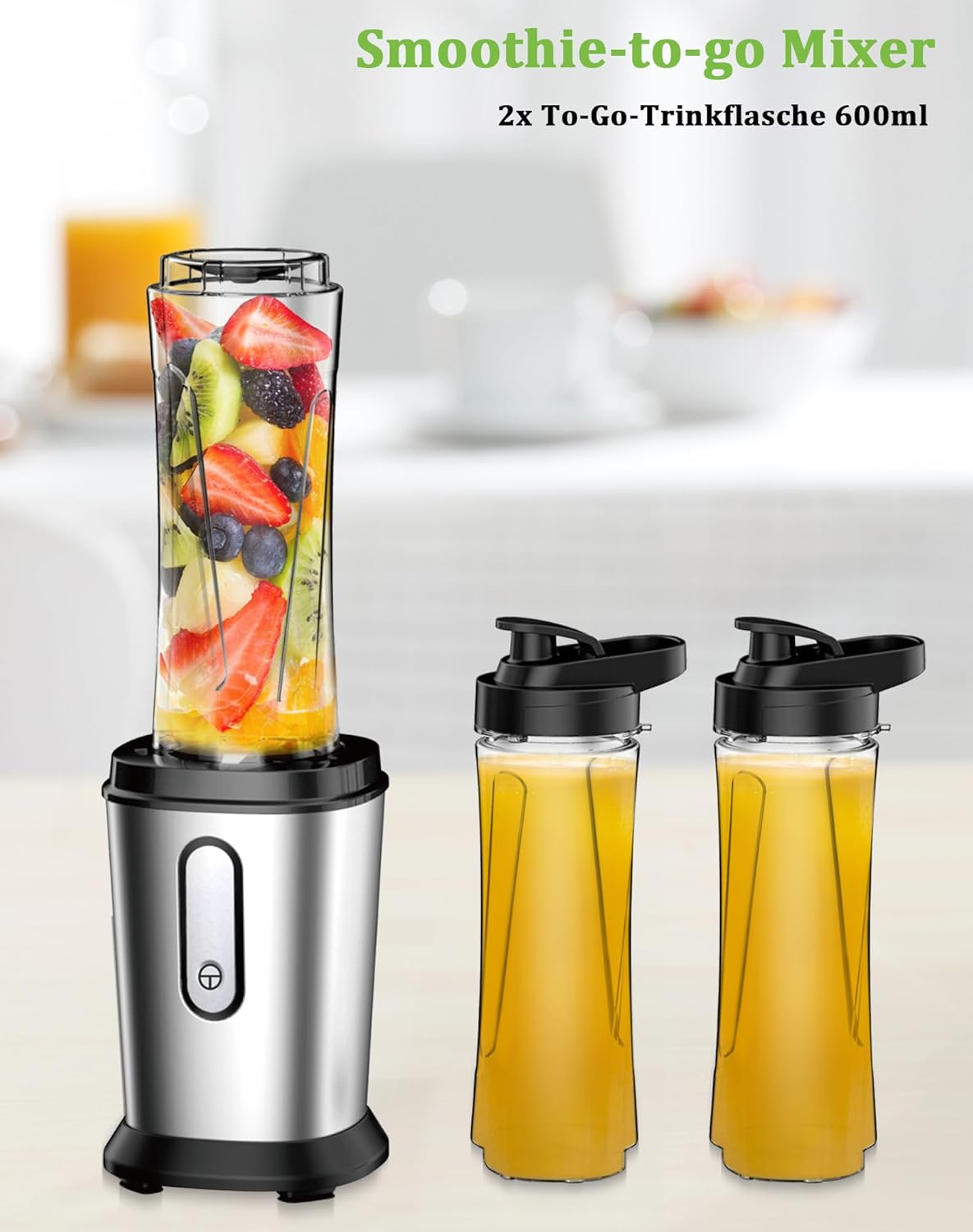 Standmixer & Smoothie Maker, Silber und Schwarz