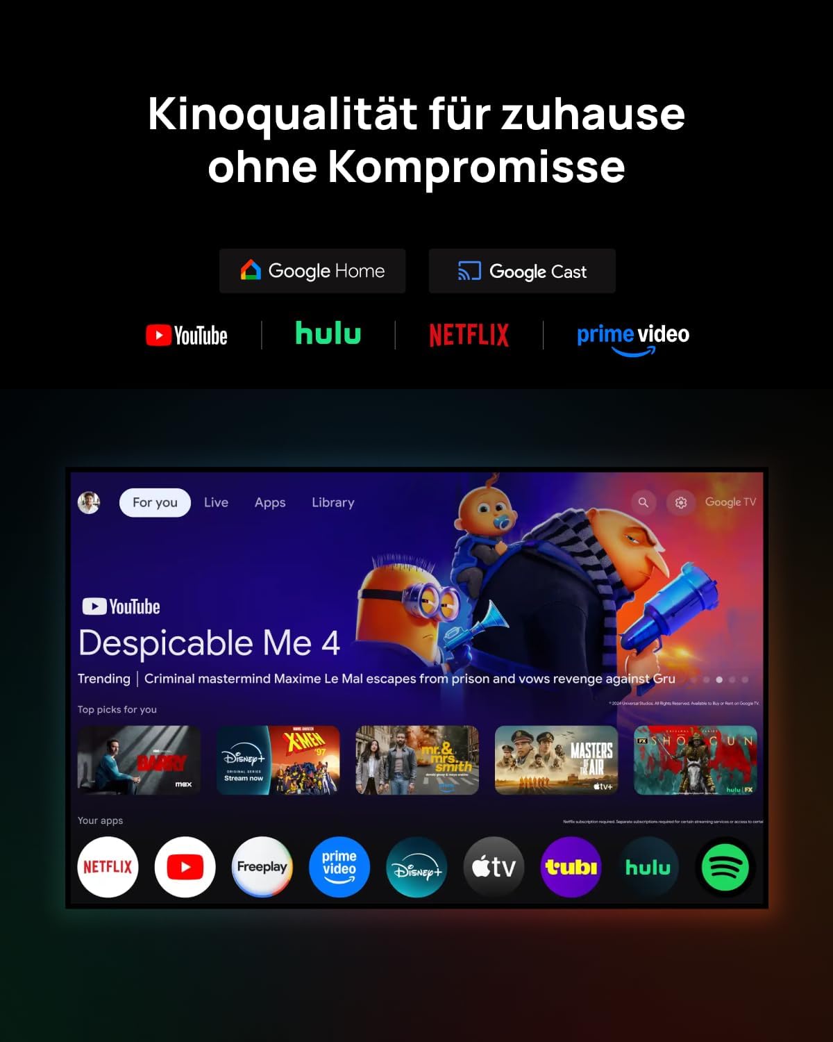 Horizon 20 Pro 4K Laser Heimkino Beamer mit Google TV, Horizon 20 Pro