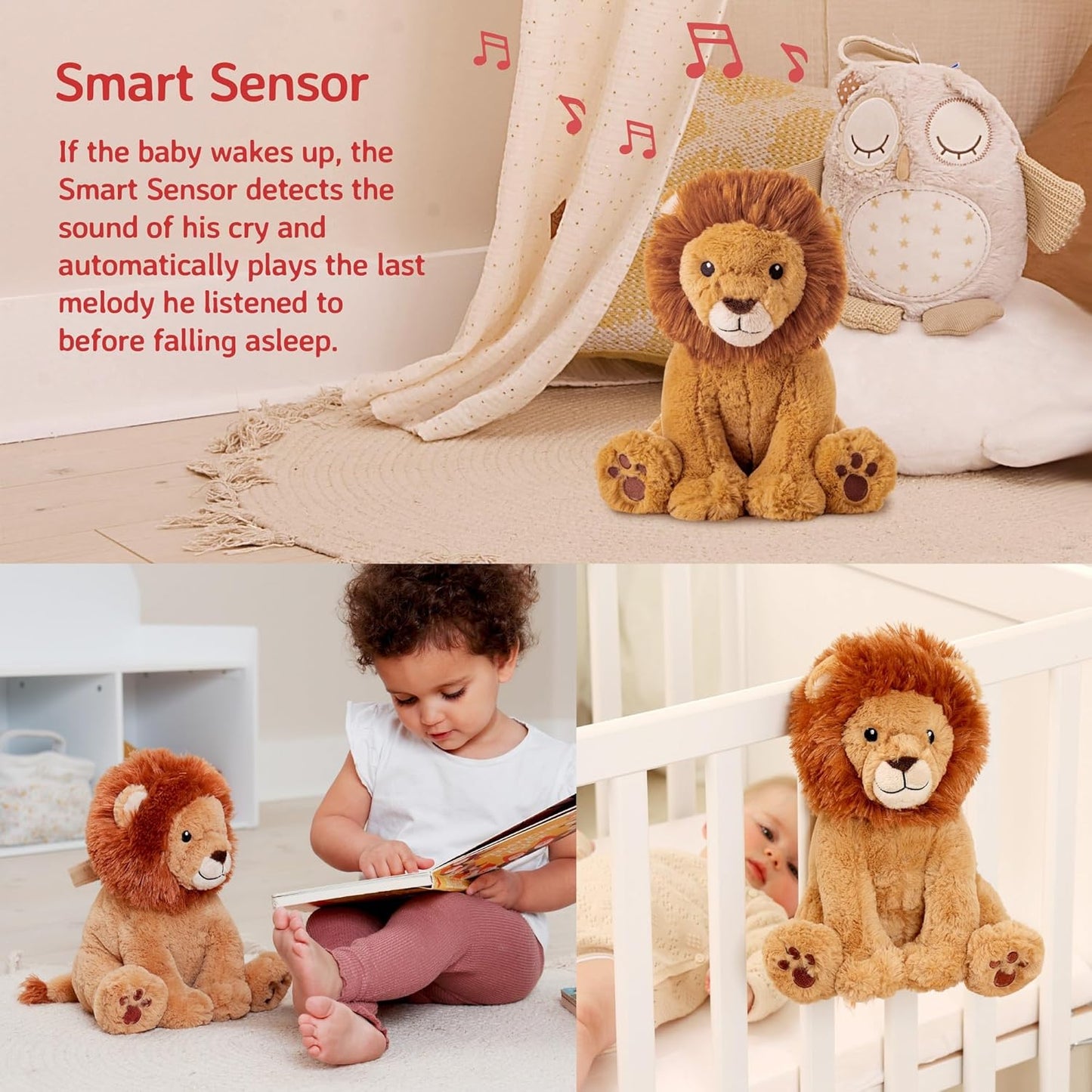 Kuscheltier mit Musik Lion Louis, Louis Lion