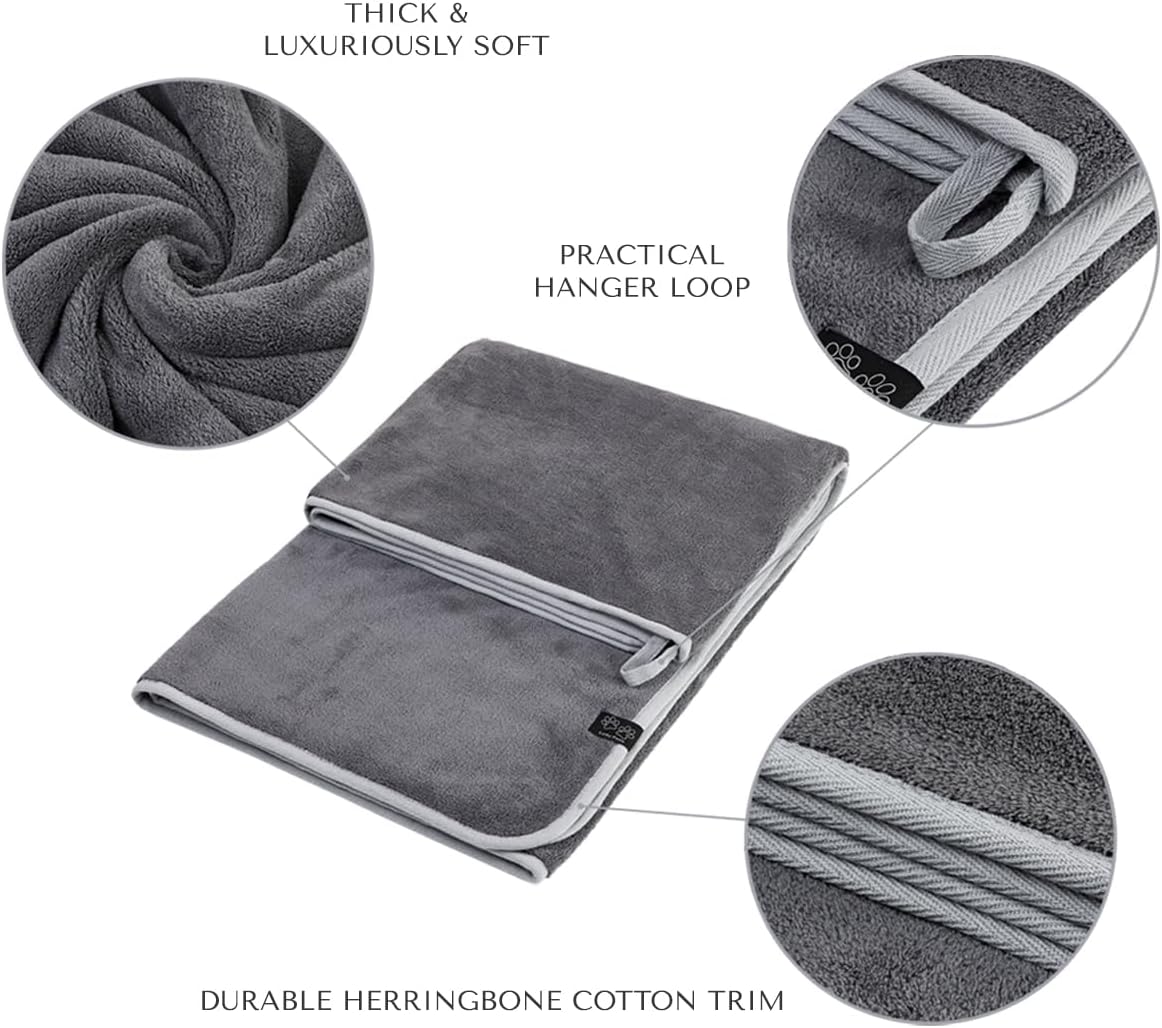 Hundehandtuch Set, Pack of 2 Grau