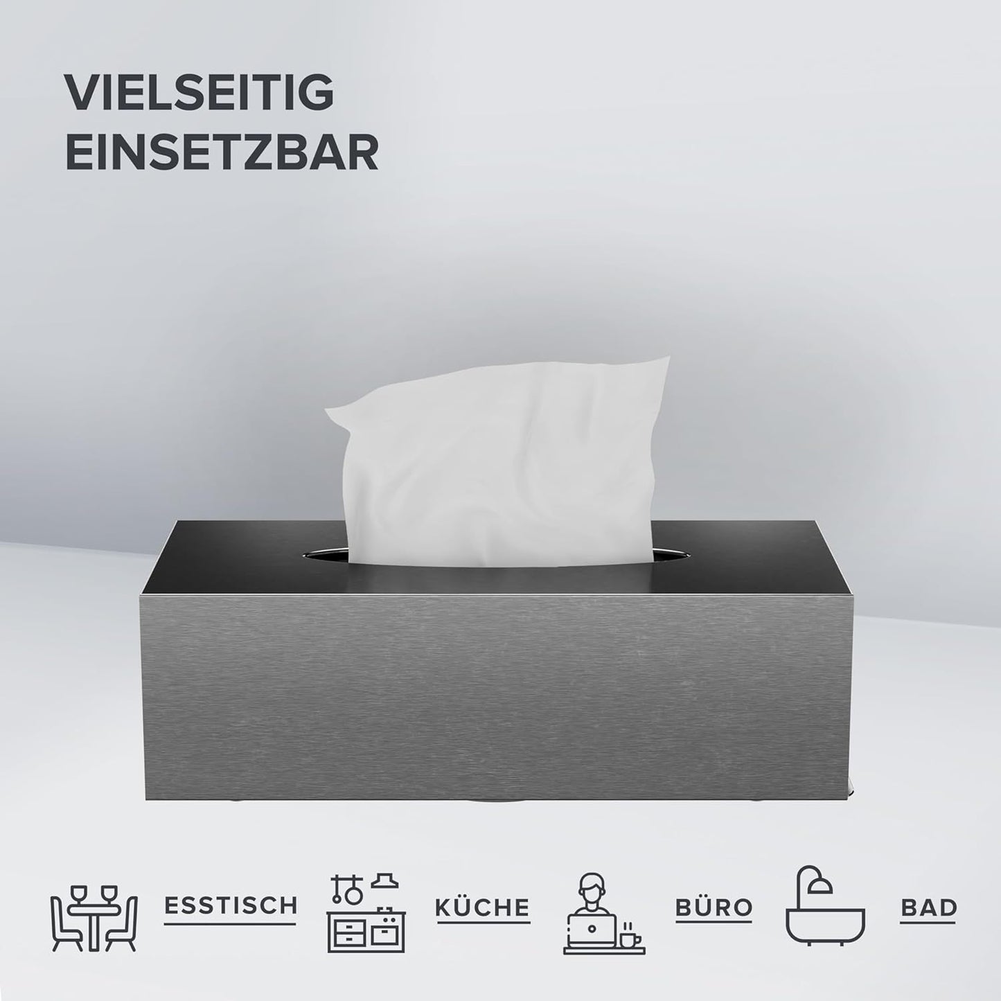 Kosmetiktücher-Box Styggehoe, Gunmetal