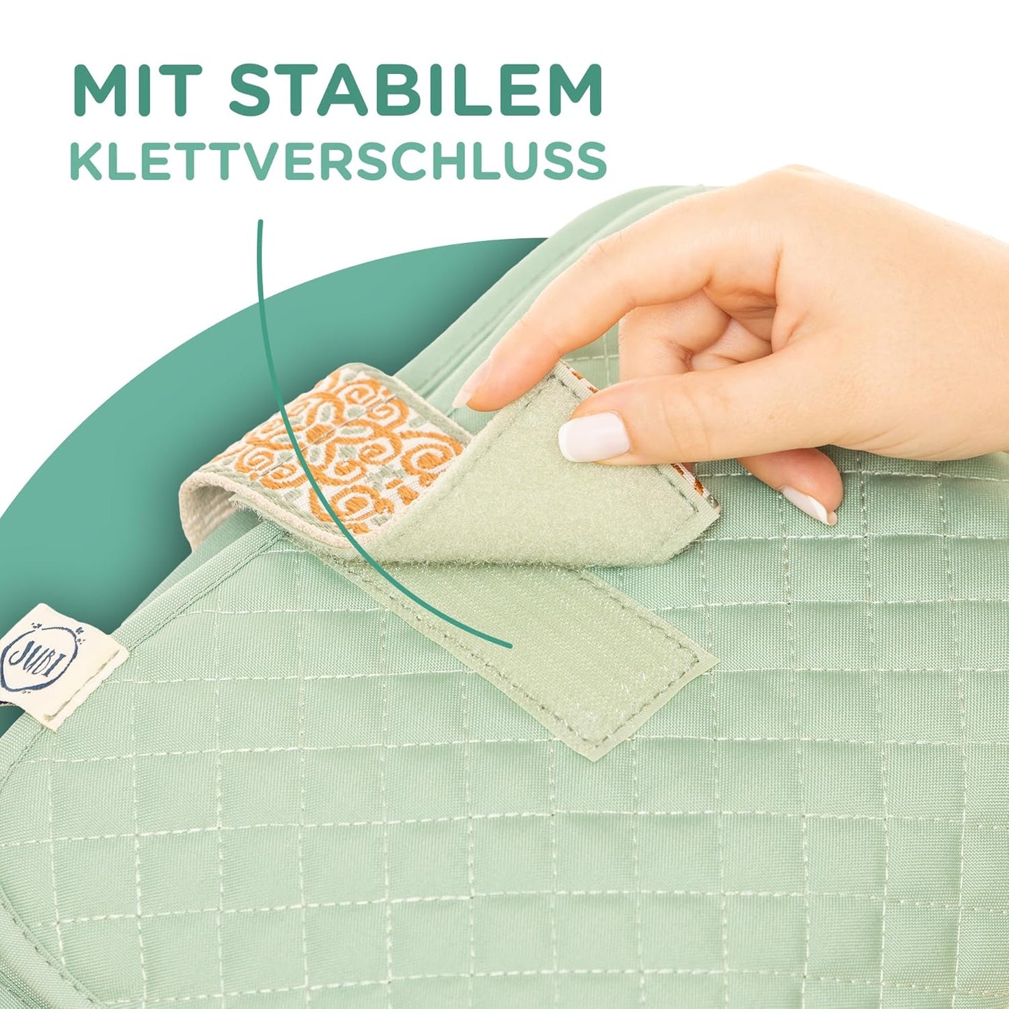 Windeltasche mit Wickelunterlage, Gesteppt