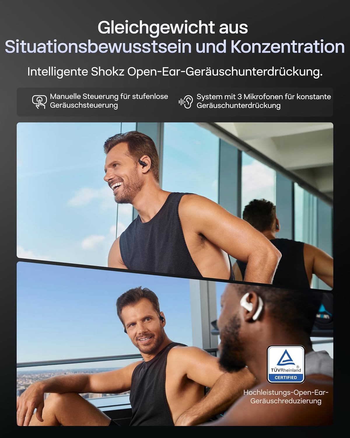 OpenFit Pro Open-Ear-Kopfhörer mit Geräuschreduzierung, Weiss