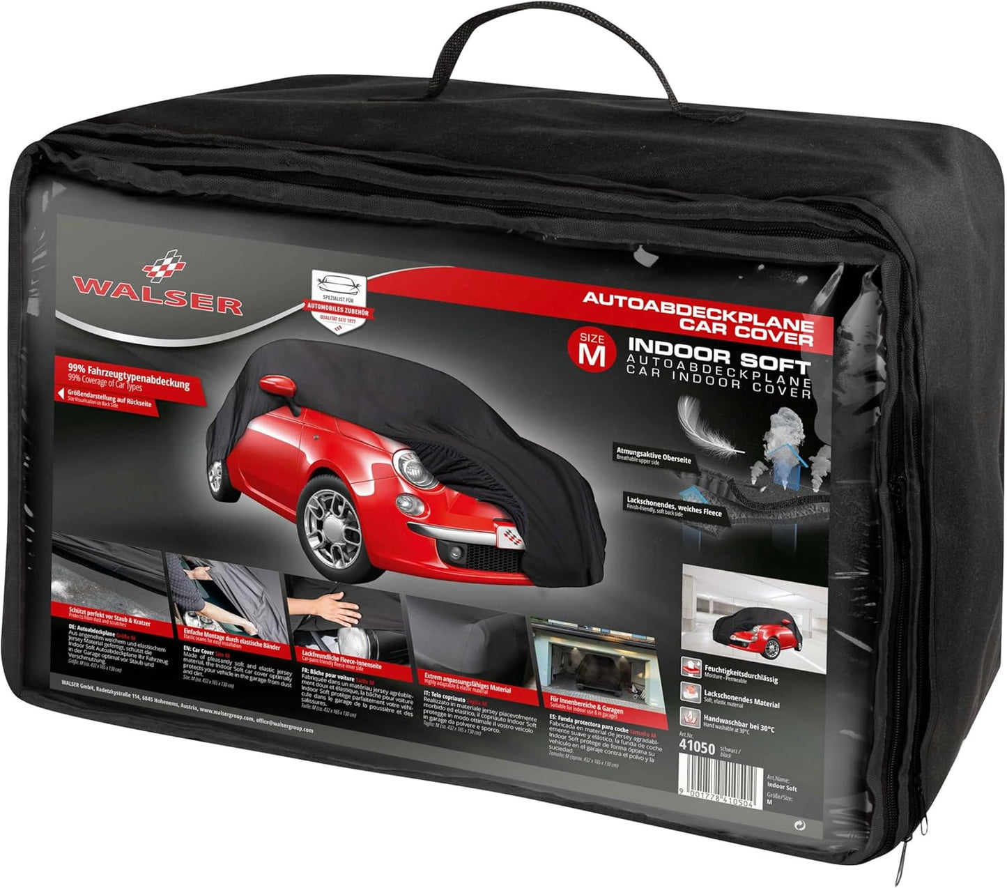 Auto-Abdeckplane Indoor Stretch Plus M, PKW, M - schwarz
