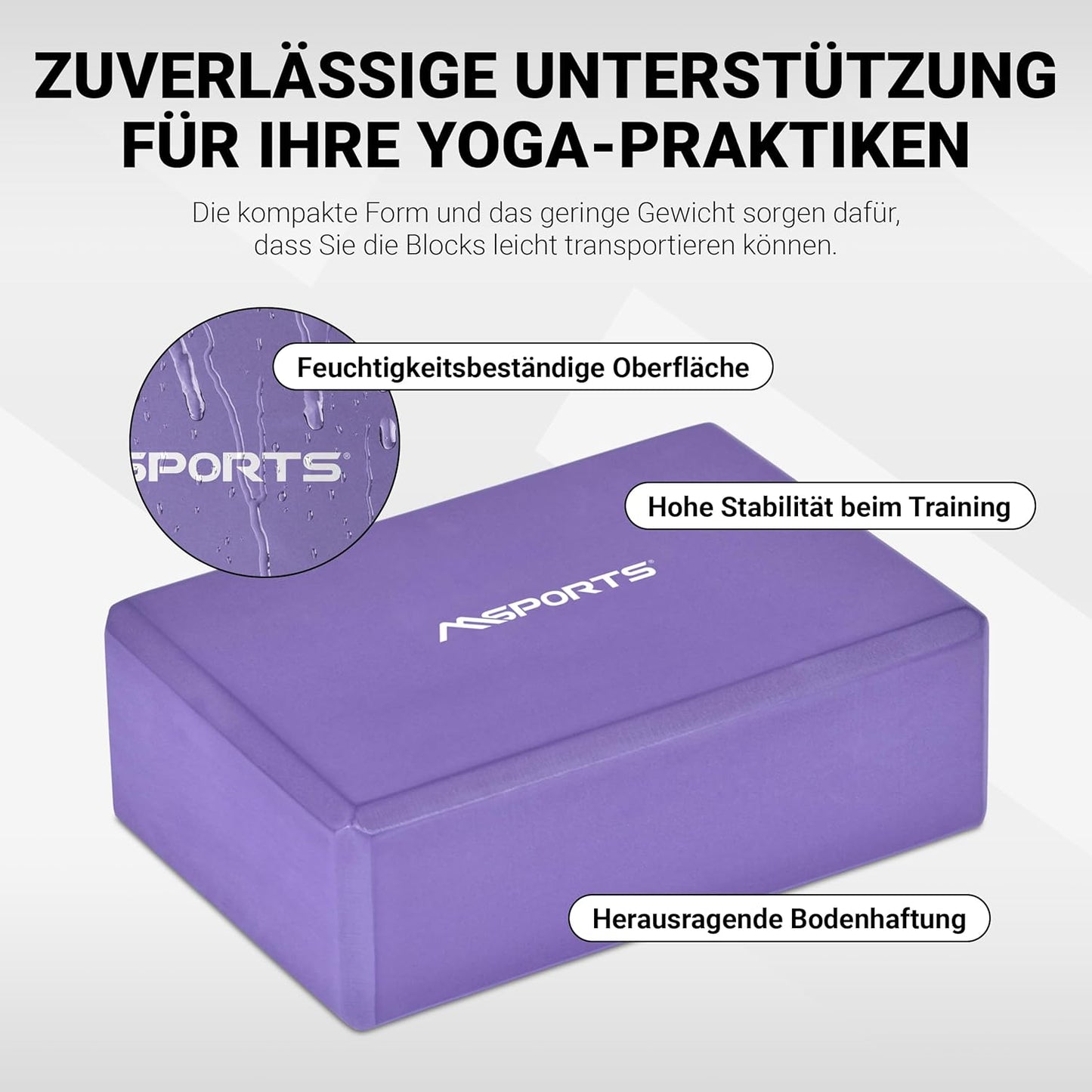 2er-Pack Yogablock, Lavendel 2x Yogablöcke