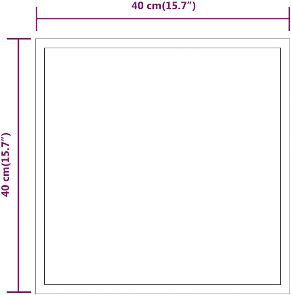 LED Badspiegel mit Touch-Funktion, 40 x 40 cm
