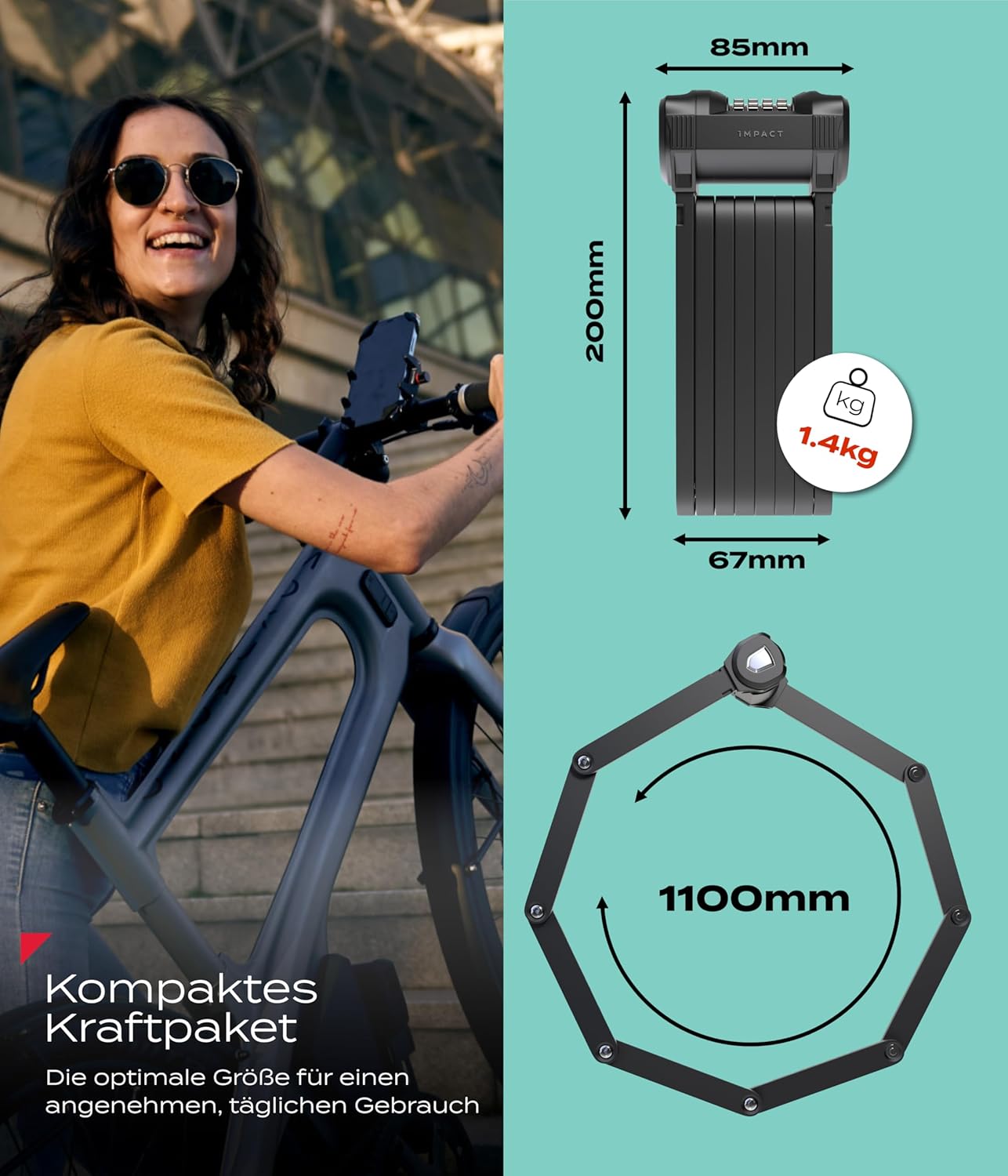 PortaLock 15 - Velo-Zahlenschloss, Zahlencode