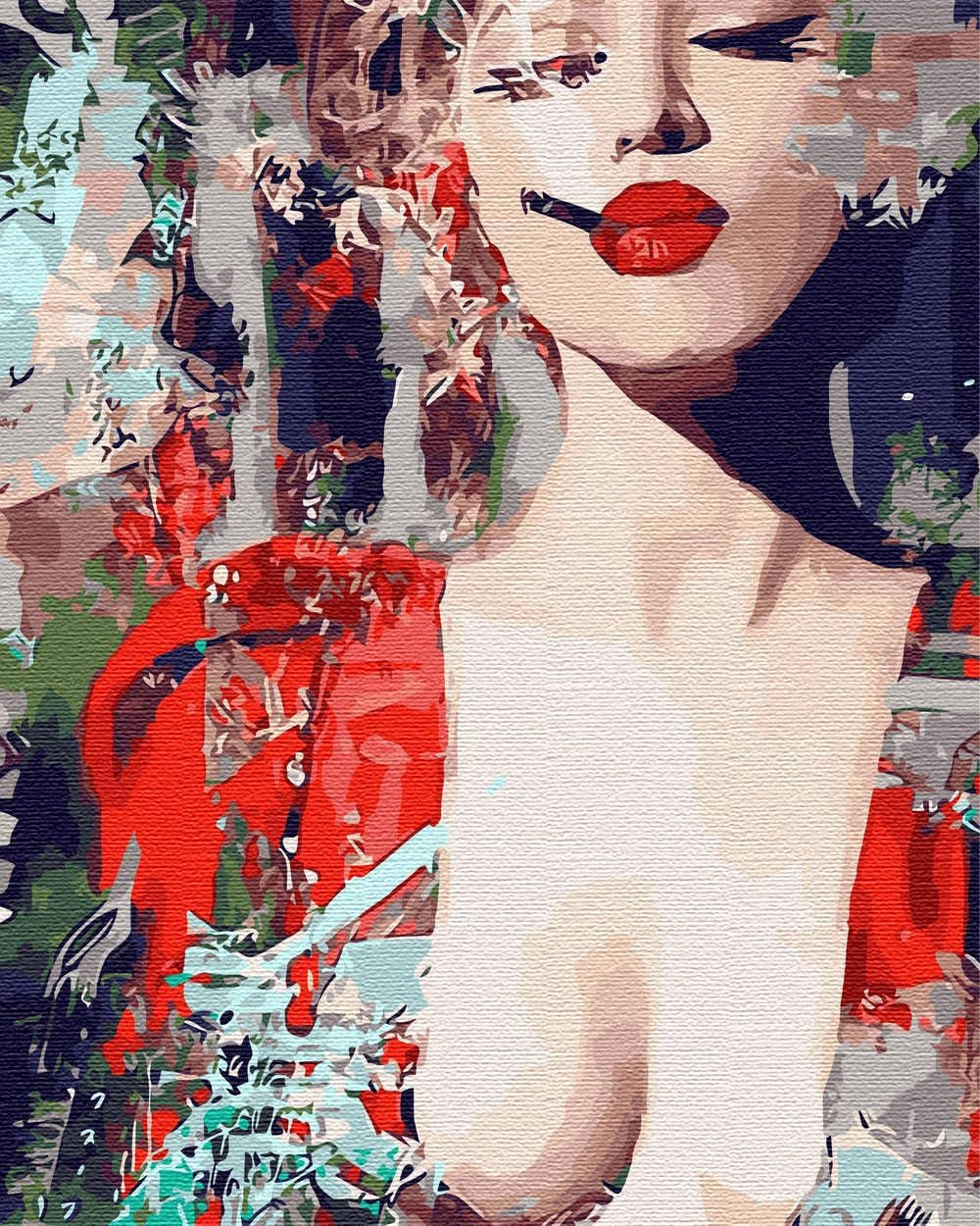 Malen nach Zahlen Set - Geheime Kraft der Farbe Rot, Geheime Kraft der Farbe Rot Mit Rahmen