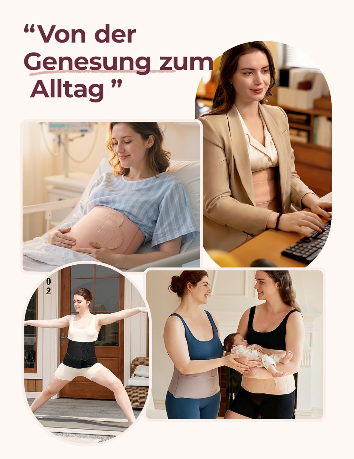 Ergowrap Bauchgurt für Kaiserschnitt-Rückbildung, L Lang-Hautrosa