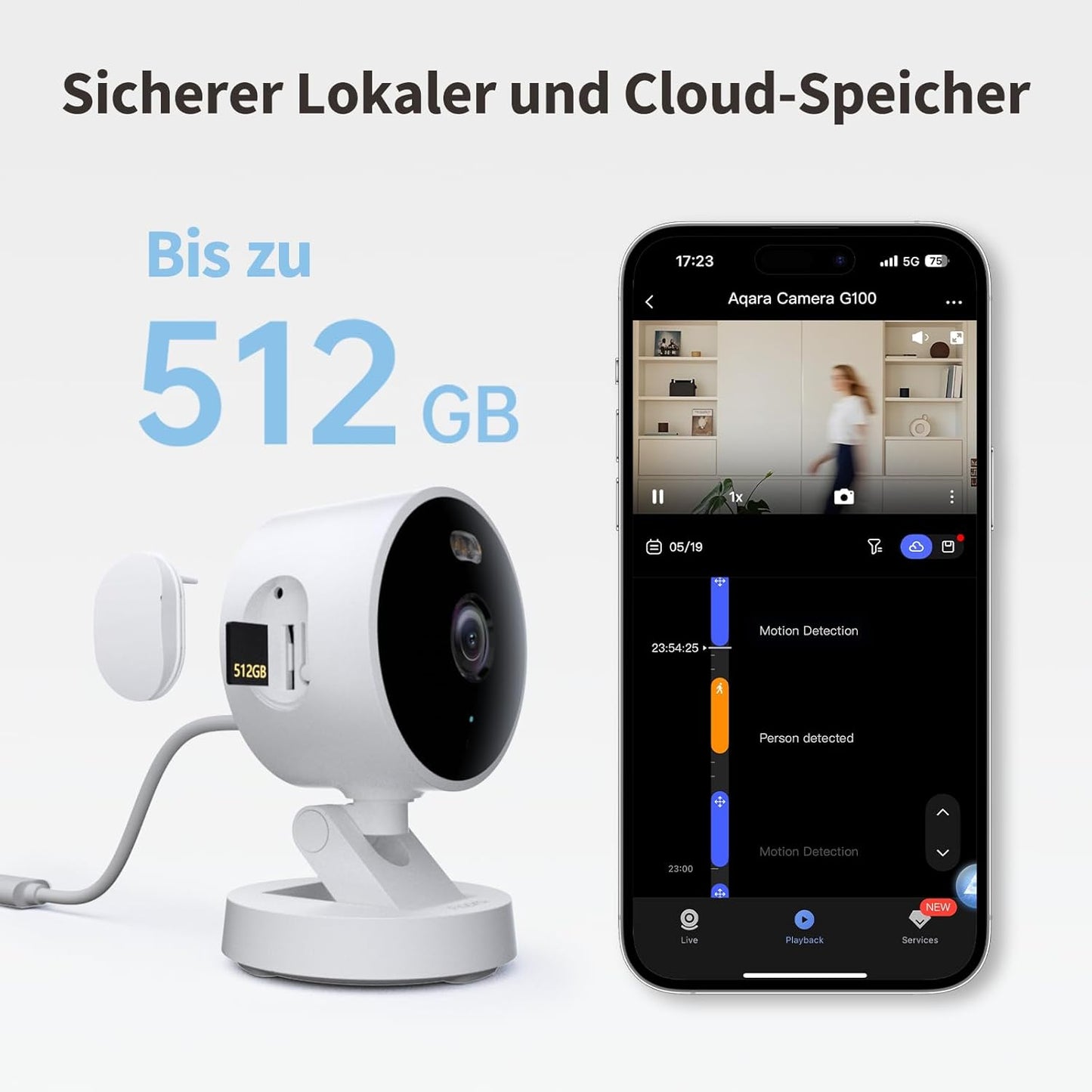G100 2K Überwachungskamera mit KI-Erkennung, Schwarz