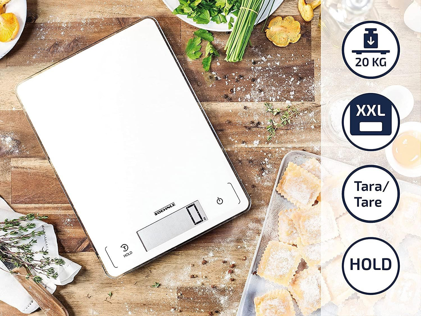 Digitale Küchenwaage Page Profi 300 bis 20 kg, Weiss