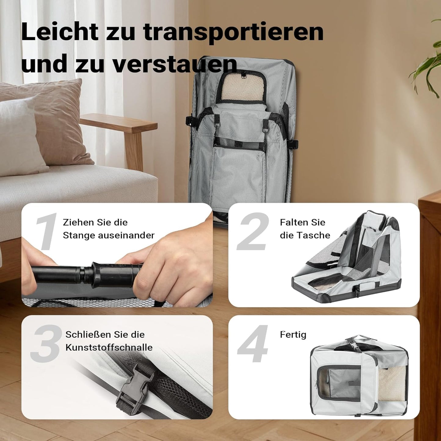 Faltbare Transportbox für Haustiere