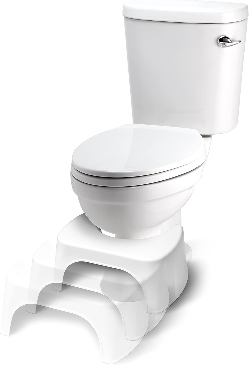 Toilettenhocker aus recyceltem Kunststoff, Grau