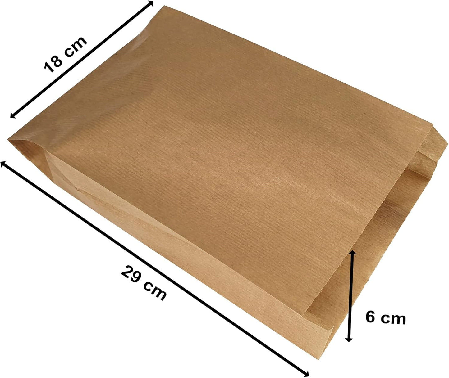 Brottüten Papier-Set (1000 Stück), 1000 18x6x29 cm