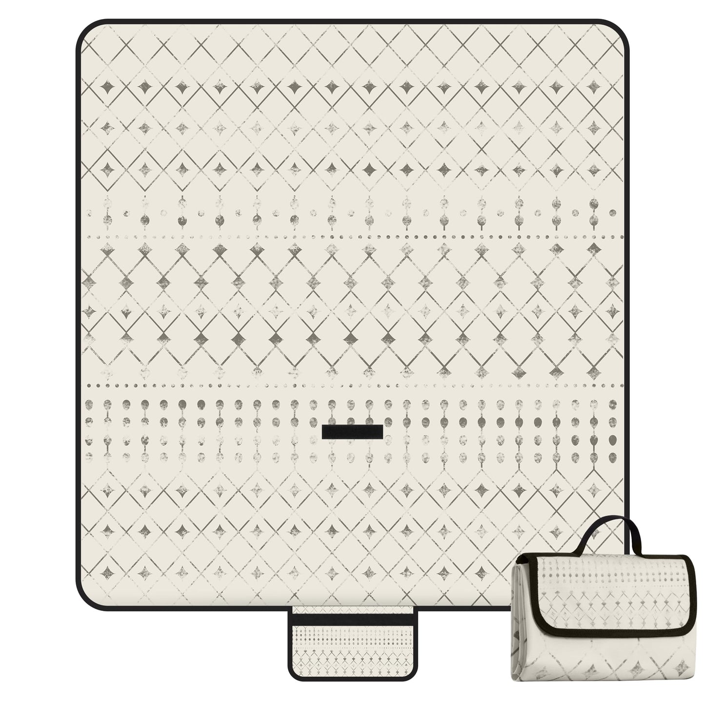 Wasserdichte Picknickdecke, Beige 200 x 200 cm