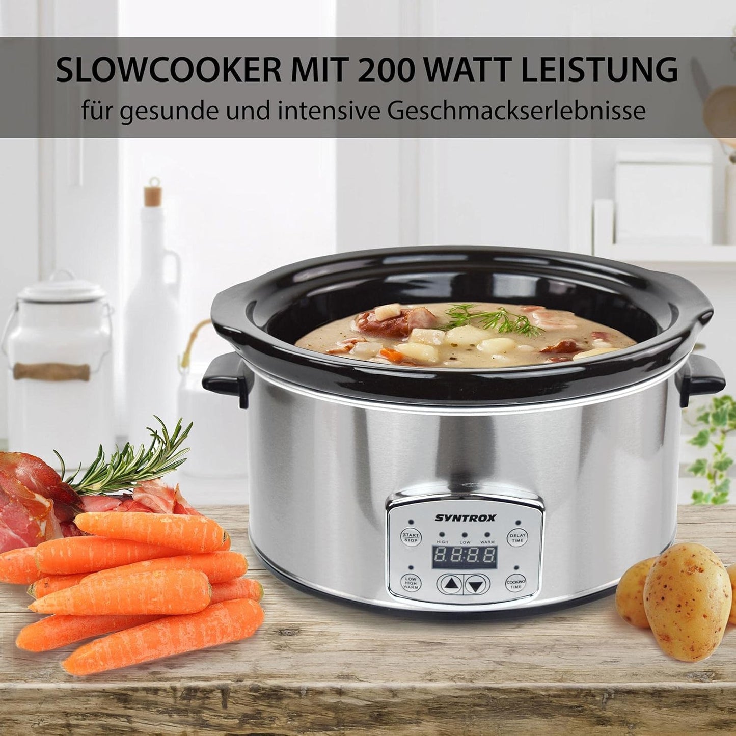 Slow Cooker mit Warmhaltefunktion
