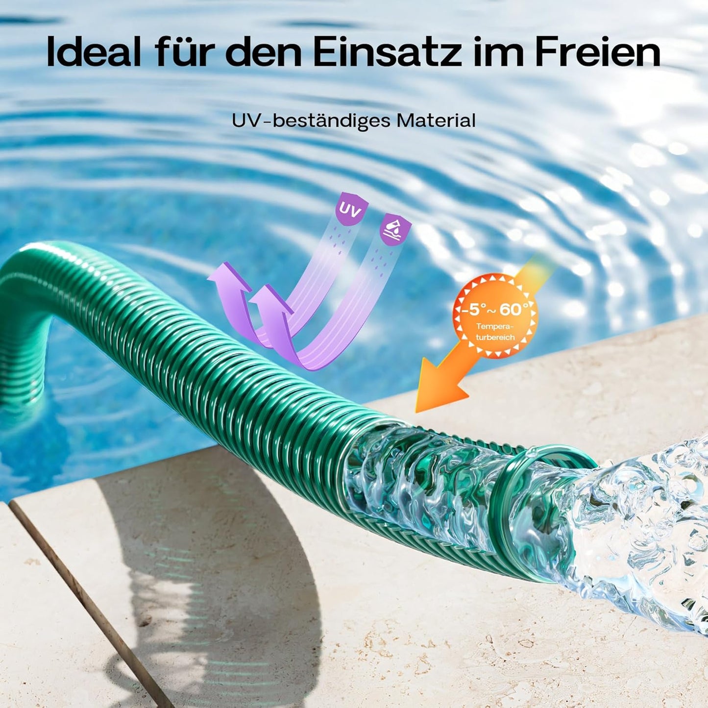 Flexibler Saug- und Teichschlauch 50 mm, 50mm (2") 25 meters