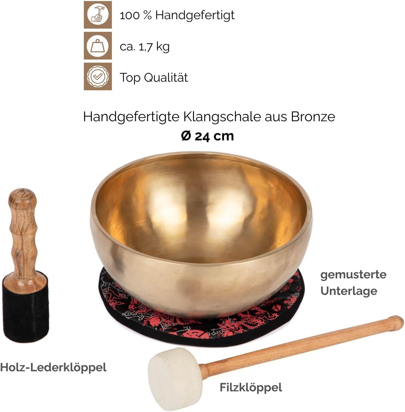 Tibetische Klangschale, 24 cm