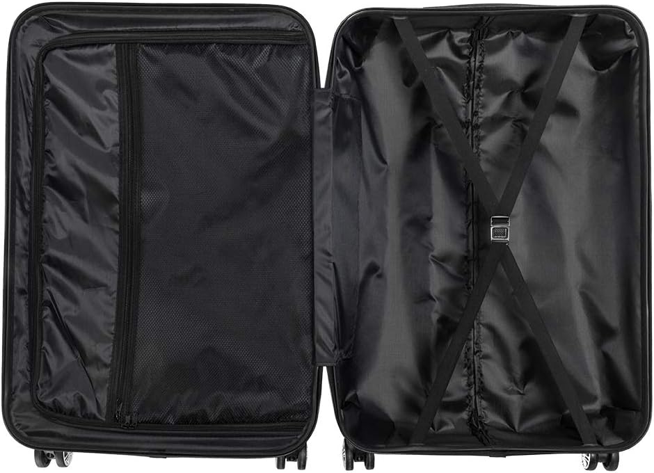 3-teiliges Koffer-Set VIC0542, Schwarz-3 / Kofferset 3tlg(Mit Eckenschutz)