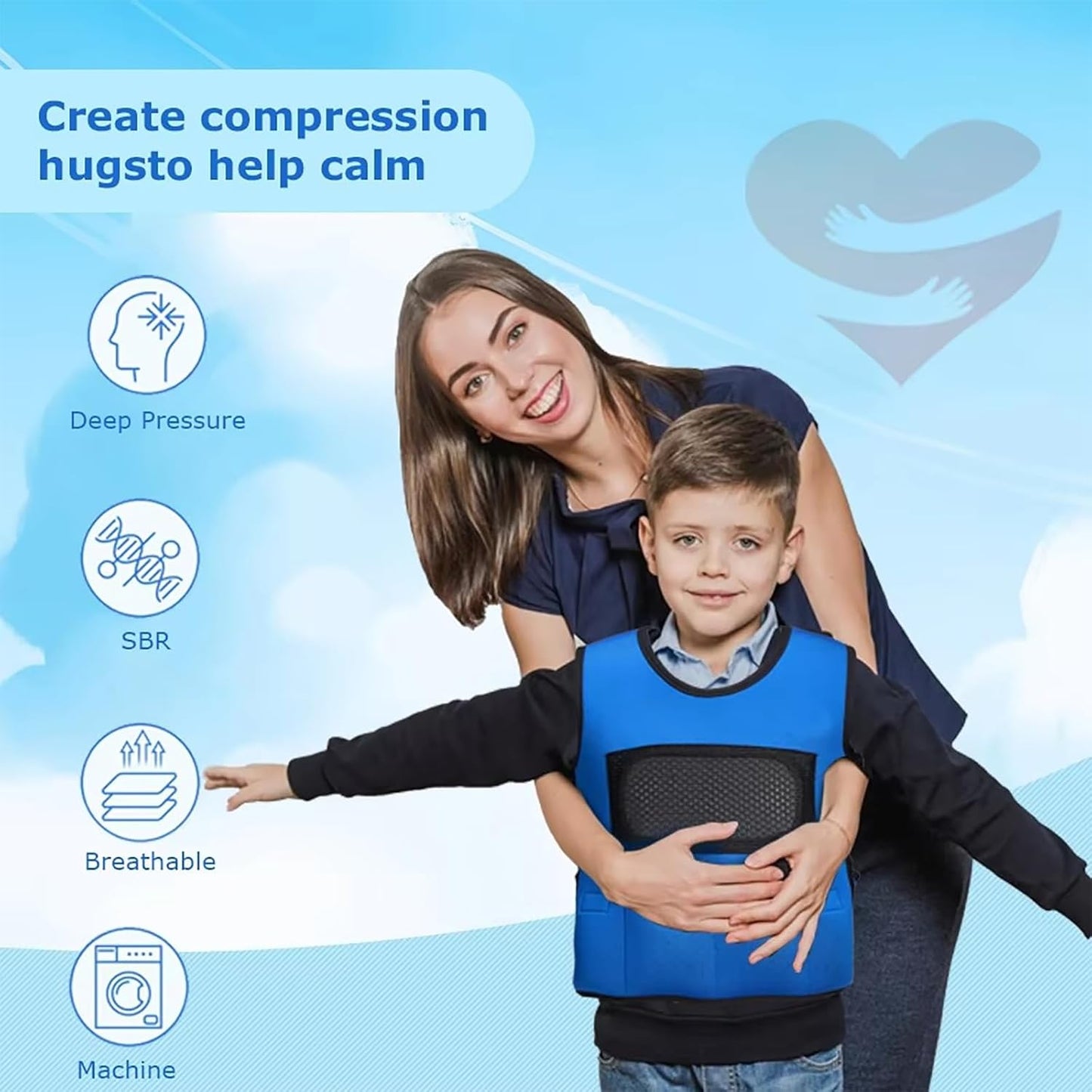 Gewichtsweste für Kinder, blue M