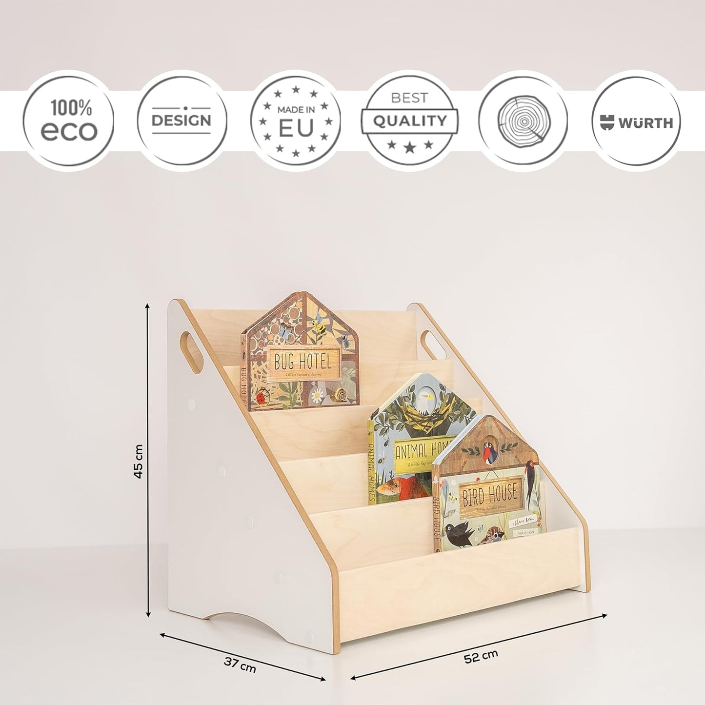Kinderbücherregal, Weiß
