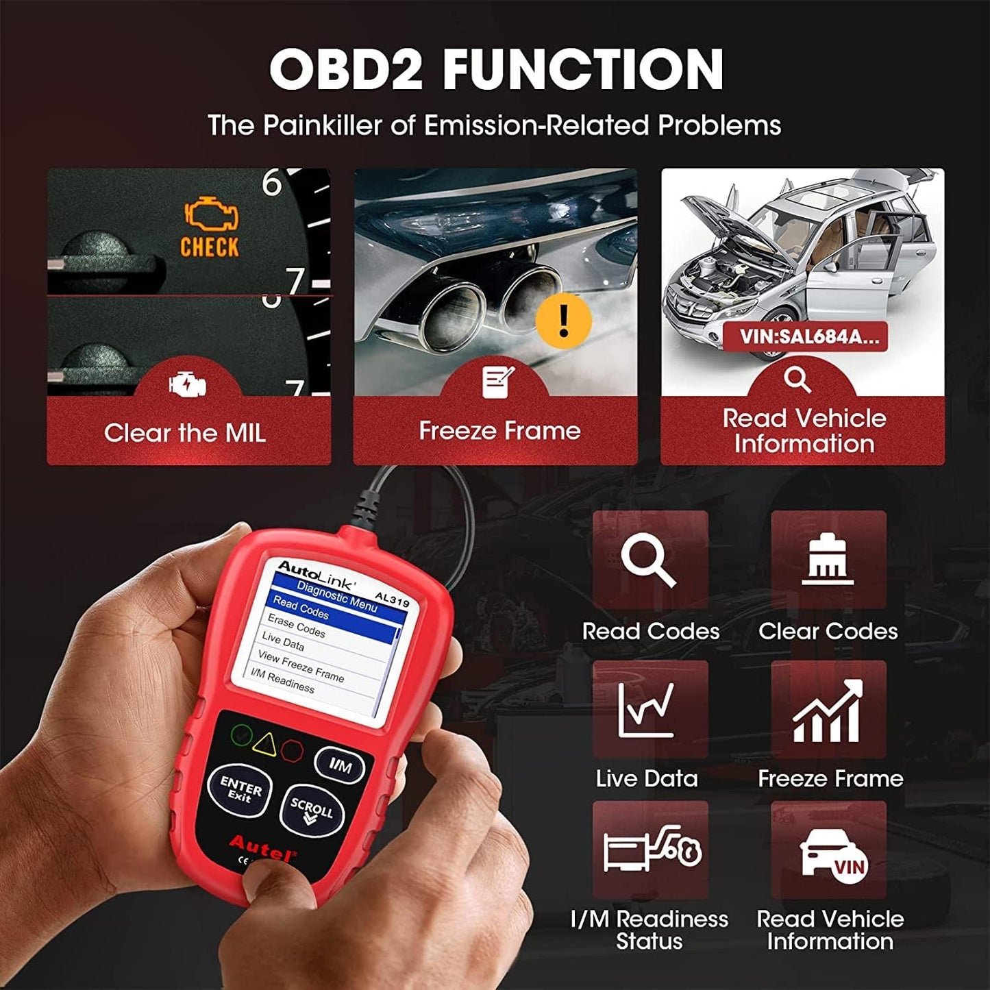 AL319 obd2, AL319 obd2 Für Emission
