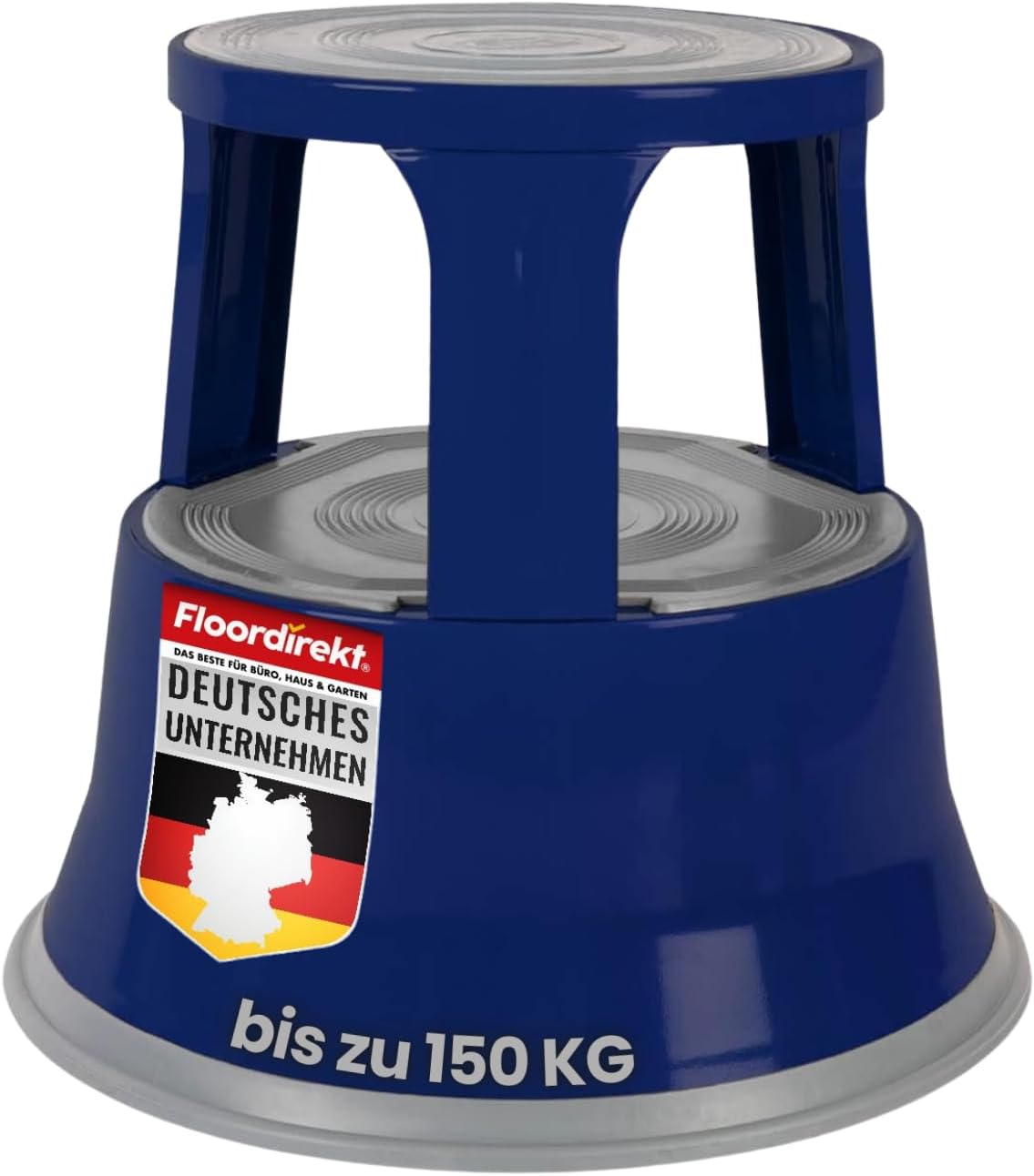 Rollhocker/Elefantenfuss, Blau Metall