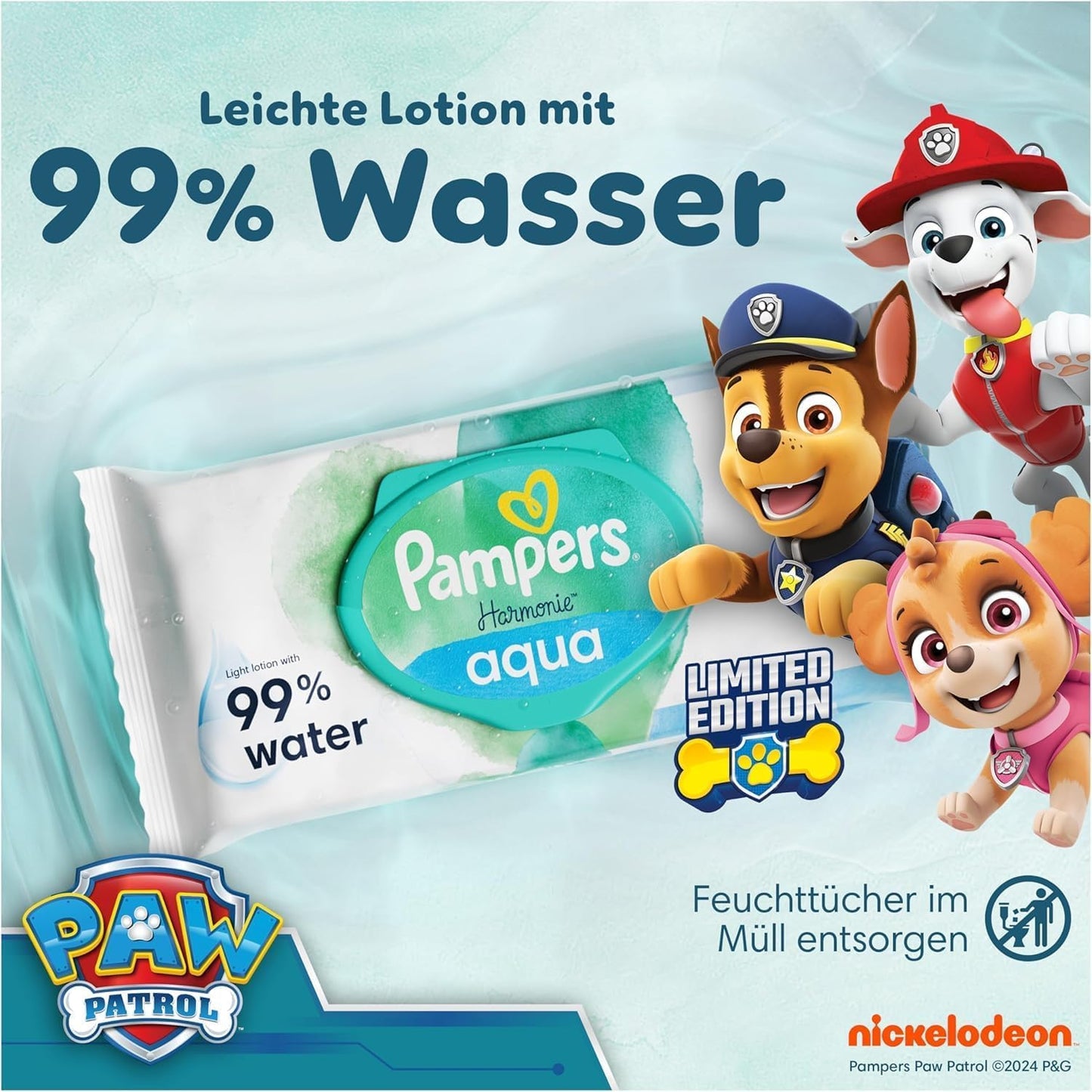 Feuchttücher Harmonie Aqua, 1 stück (720er Pack)