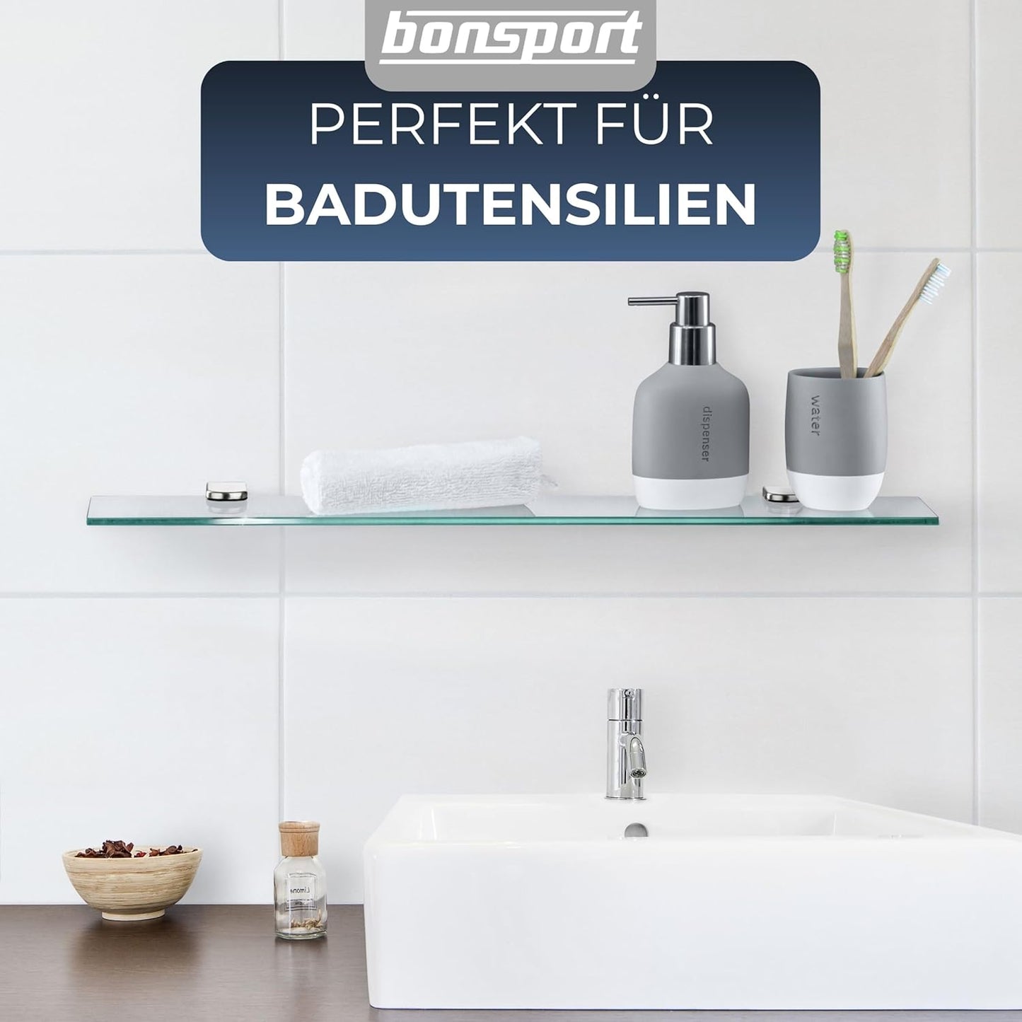 Glasregal Wandregal aus Sicherheitsglas 50cm, 50 x 10,16 x 0,6 cm Klarglas
