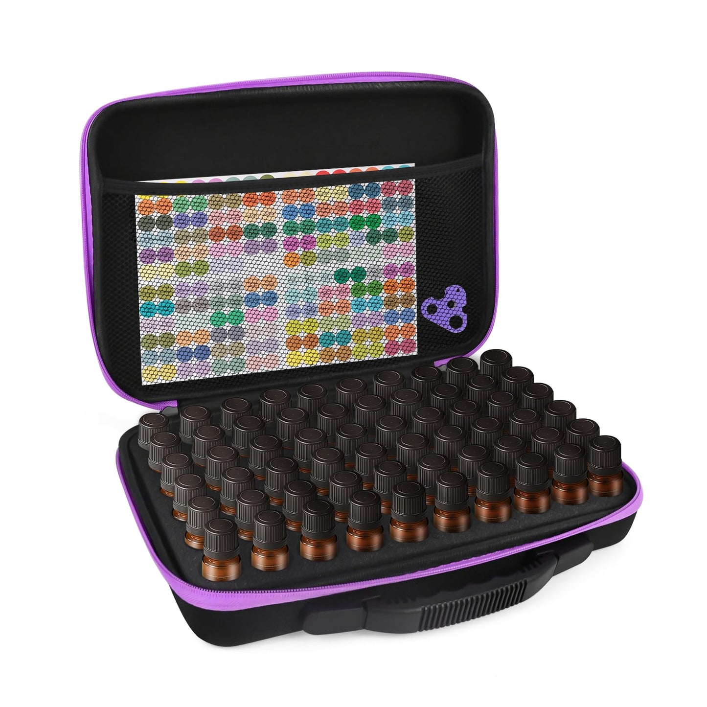 Aufbewahrung für ätherische Öle (60 Flaschen), Purple