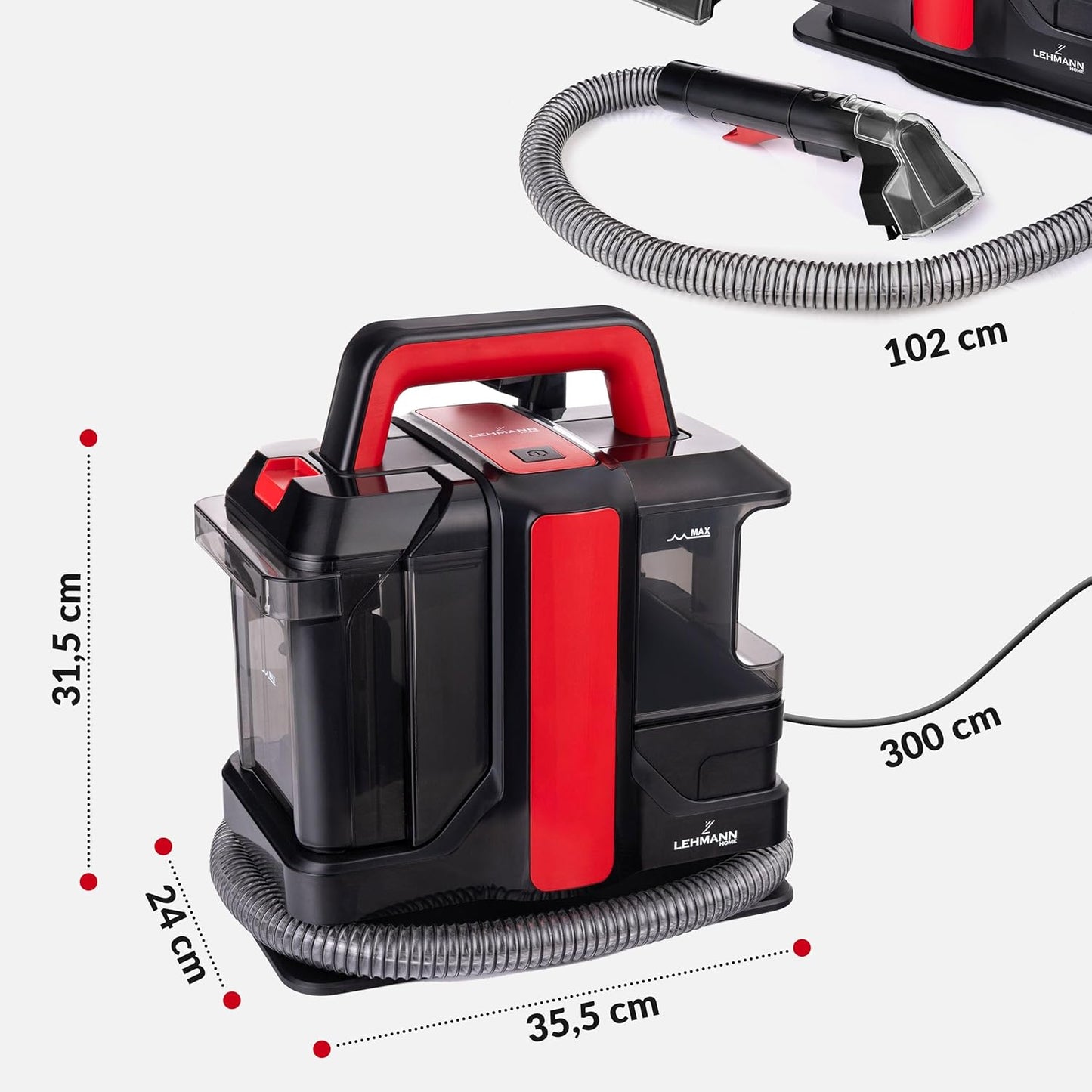 2-in-1 Waschsauger EasyWash für Teppich & Polster, 1,08 L