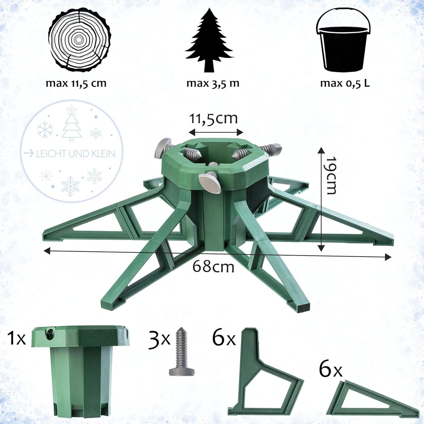 Weihnachtsbaumständer‎ K434, Baumhöhe bis 3,5m