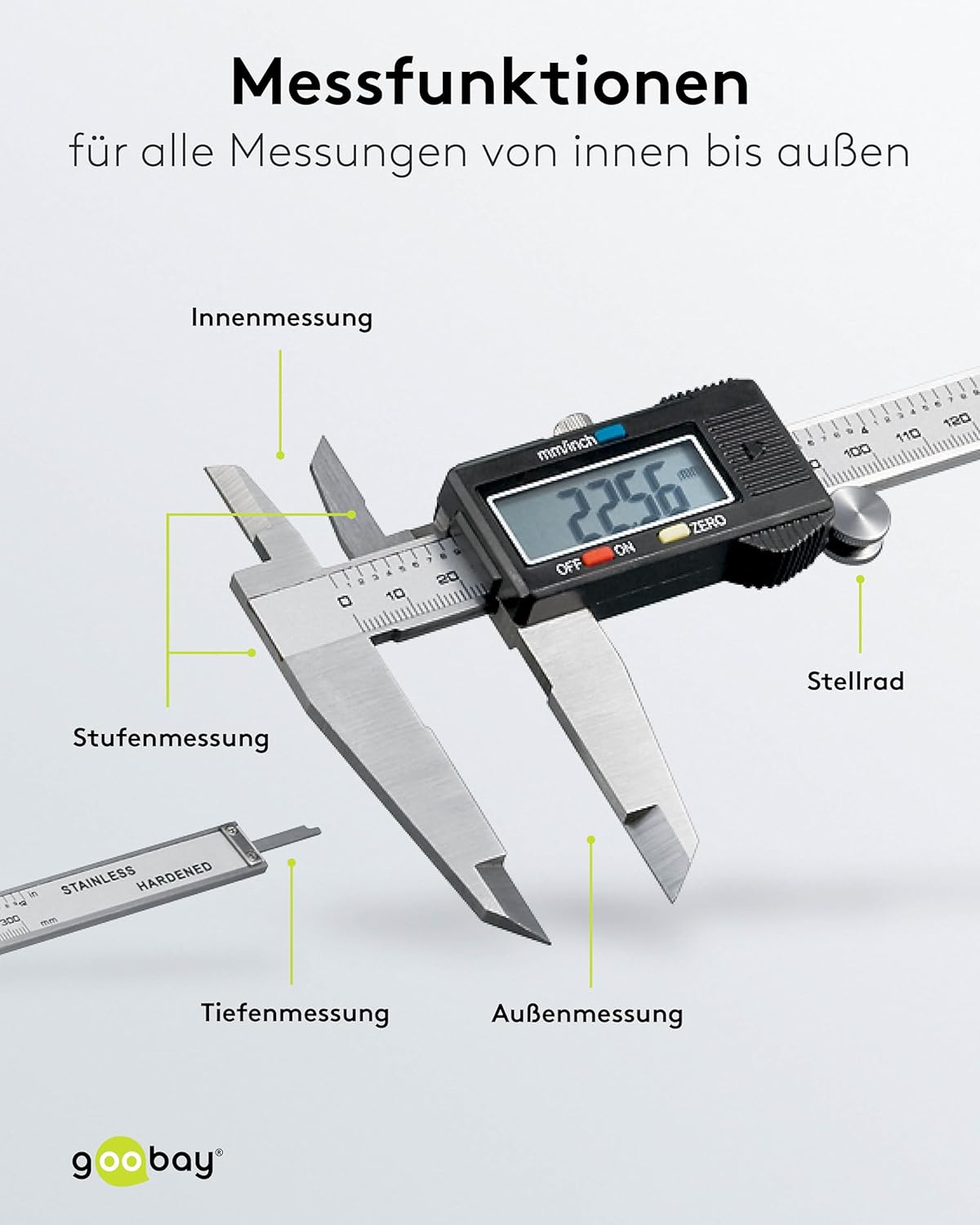 Digitaler Messschieber, 300 mm Single