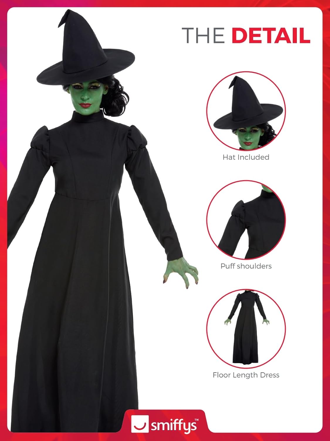 Wicked Witch Kostüm, L Schwarz