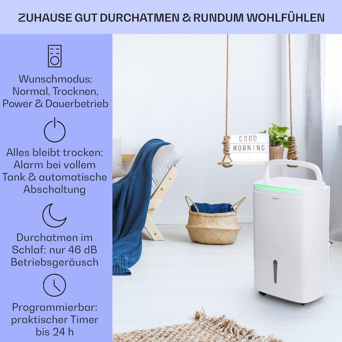 DryFy Connect 30 Luftentfeuchter, 30 L, Weiss