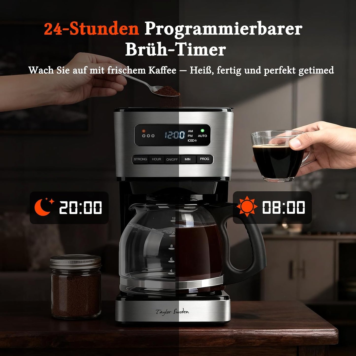 Filterkaffeemaschine mit Eiskaffee-Modus