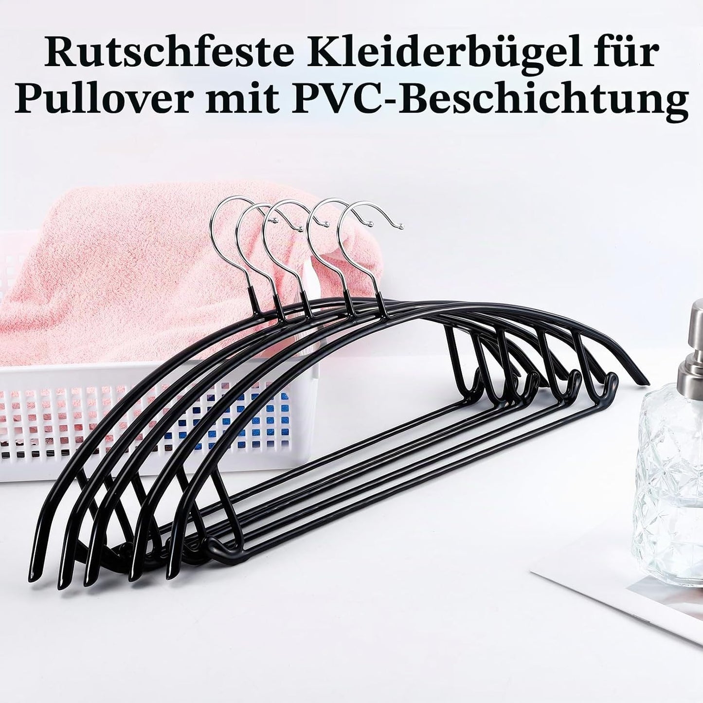 Metall-Kleiderbügel-Set mit rutschfester Beschichtung (20 Stück)