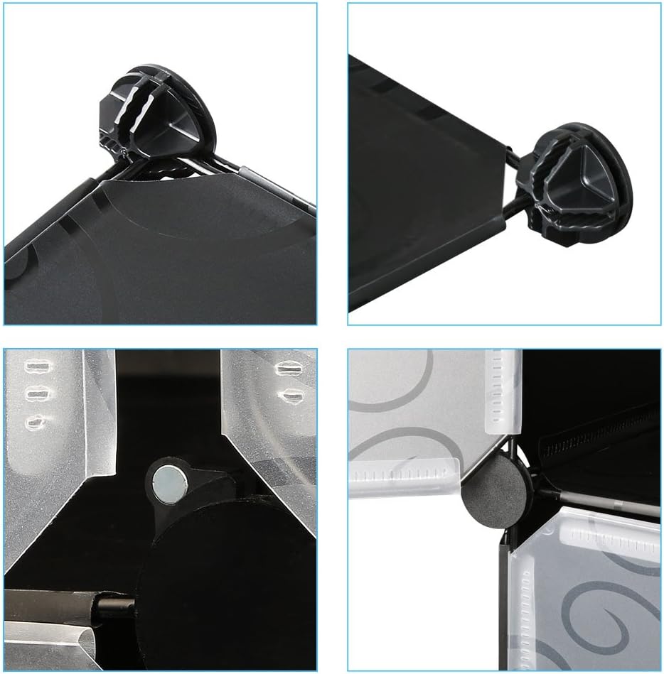Modularer Kleiderschrank mit 20 Würfeln, Schwarz