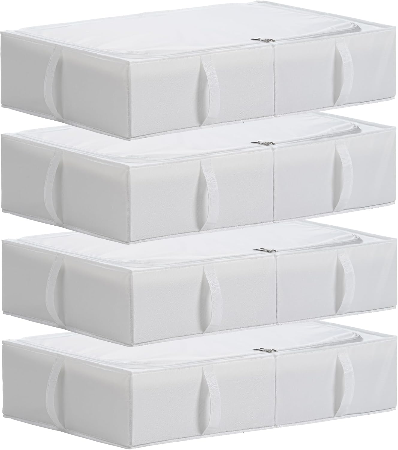 Unterbett Aufbewahrungsboxen-Set (4er-Pack), Weiß Groß 4er-Pack