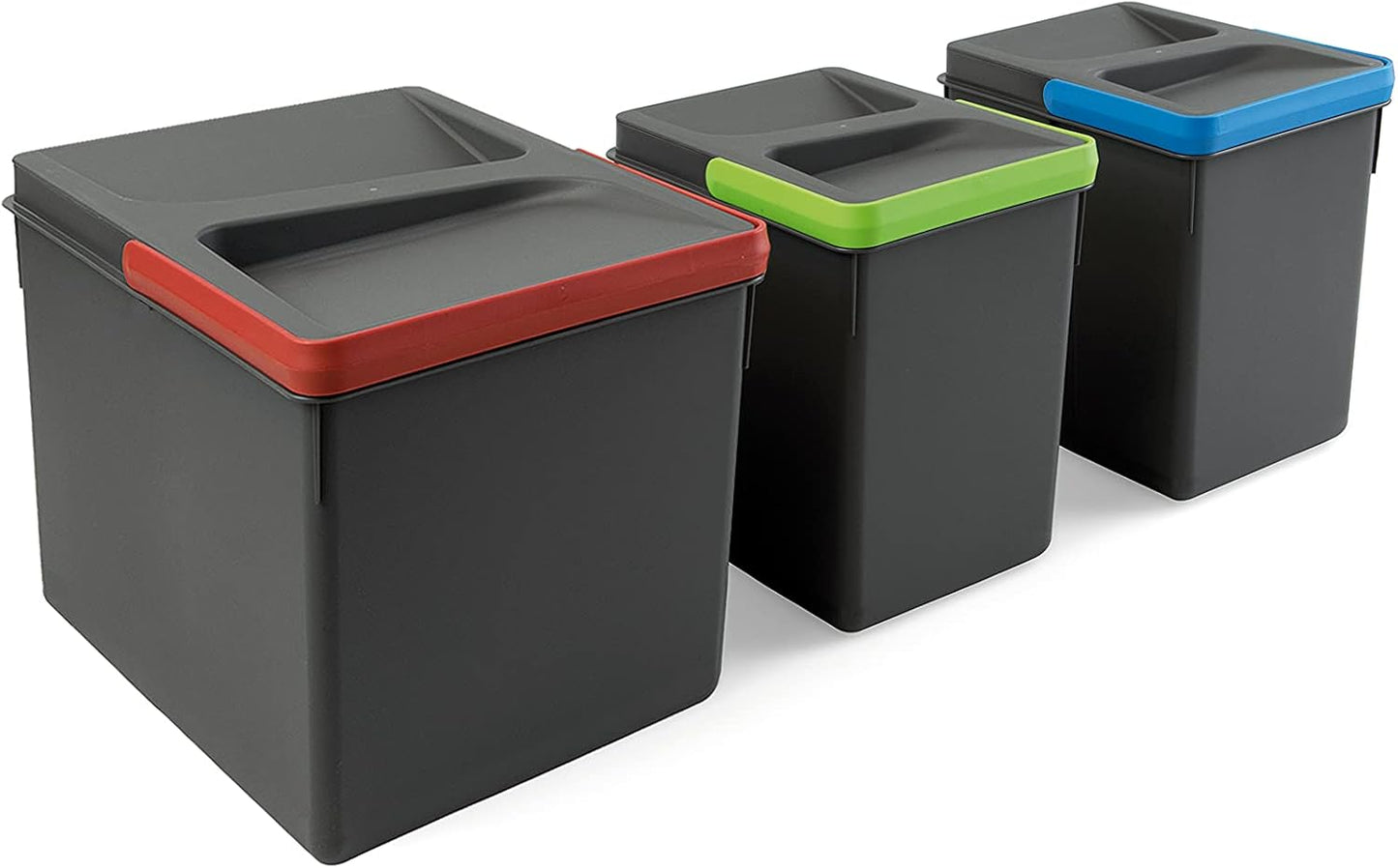 Recycle Behälter für Küchenschublade, H 216 mm (1x12 L + 2x6 L) Container