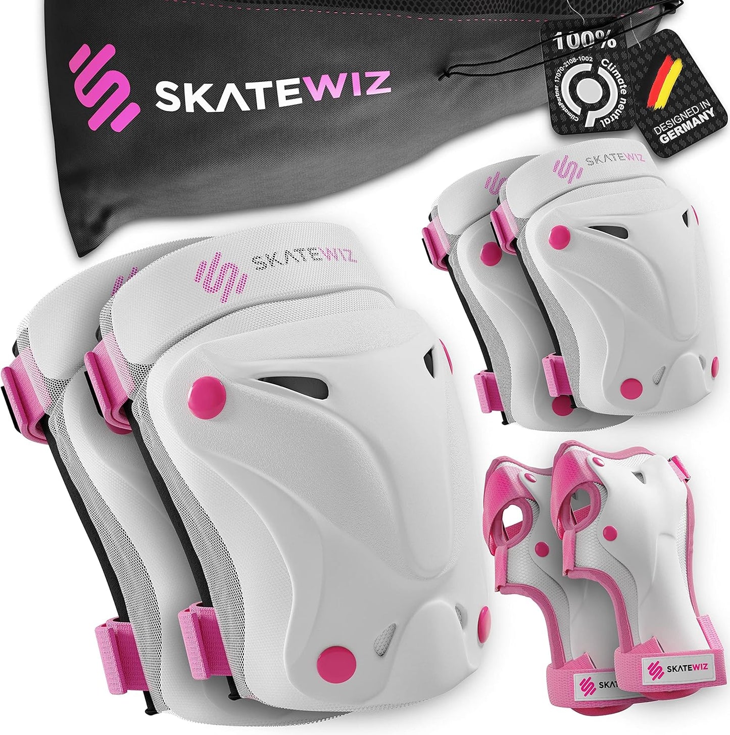 Kinder Protektoren Set, Rosa - Neues Modell XS