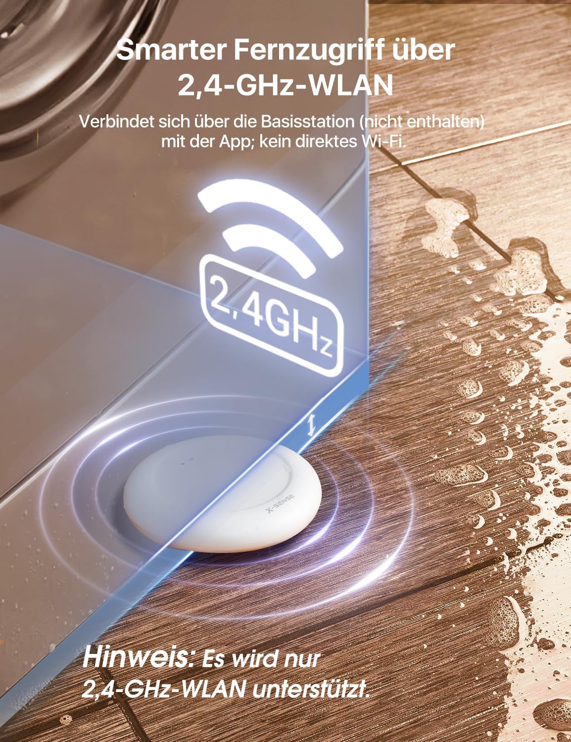 Smarter Wassermelder, 1x Wassermelder Ohne Basisstation